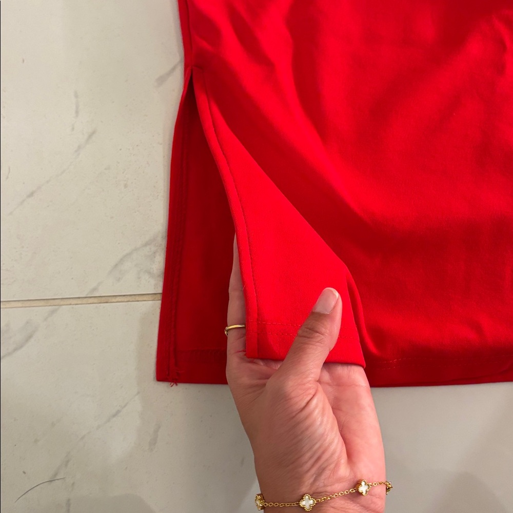 Red Strapless Top - Picture 2 of 3